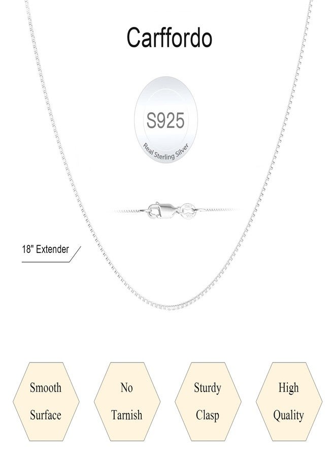 Carffordo 925 Sterling Silver Chain Necklace for Women Box Link Chain Necklace Simple Dainty Choker Necklace Waterproof Link Necklace Trendy Jewelry Gift - Image 5